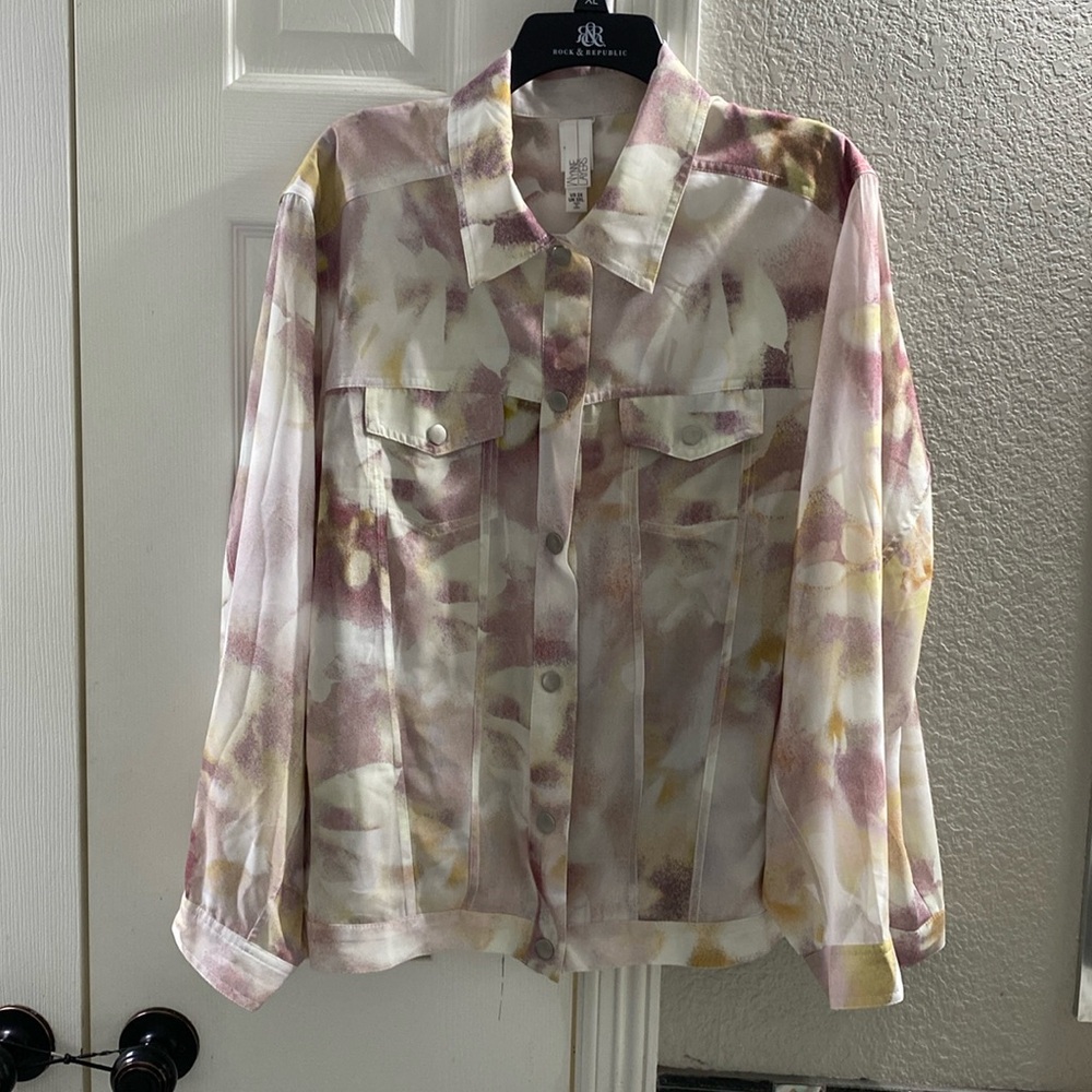 Marla Wynne, Wynne Layers Sheer Jean Style Jacket, 2X